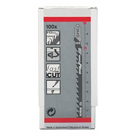 Boite de 100 LAMES SCIE SAUTEUSE T244D BOIS 2608637881