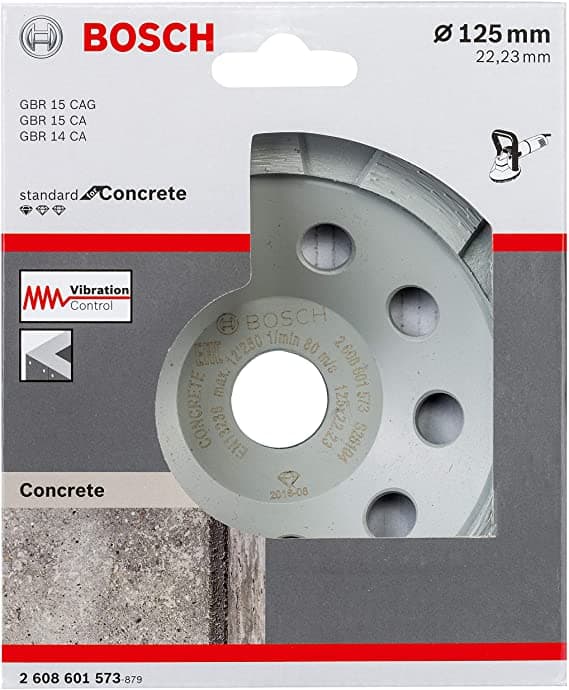 MEULE ASSIETE DIAMANTEE Std for Concrete 125 mm NEW
