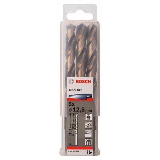 JEU 5 FORETS HSS-CO 12,5X101X151MM STANDARD 2608585904