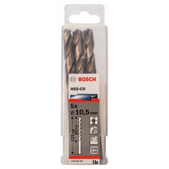 JEU 5 FORETS HSS-CO 10,5X87X133MM STANDARD 2608585900